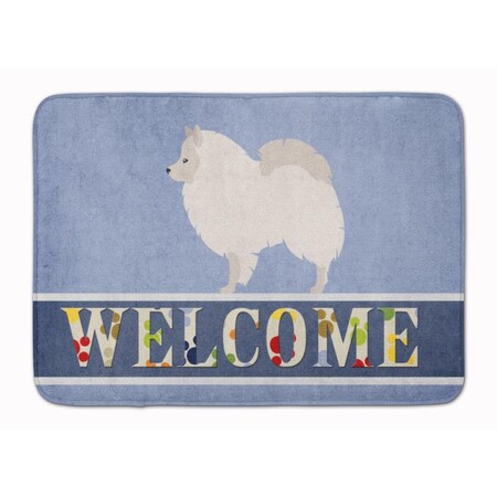 Carolines Treasures German Spitz Welcome Machine Washable Memory Foam Mat BB8317RUG